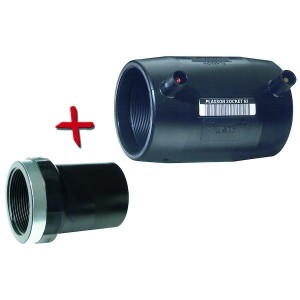 Manchon transition droit taraudé pe electrosoudable 63 x 2"