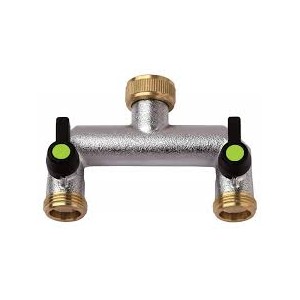 Robinet 2 sorties laiton 3/4" FMM