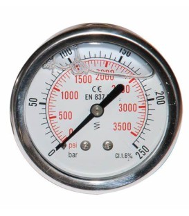 Manometre axial glycérine 0 - 6 bars