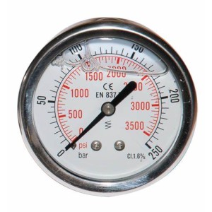 Manometre axial glycérine 0 - 6 bars